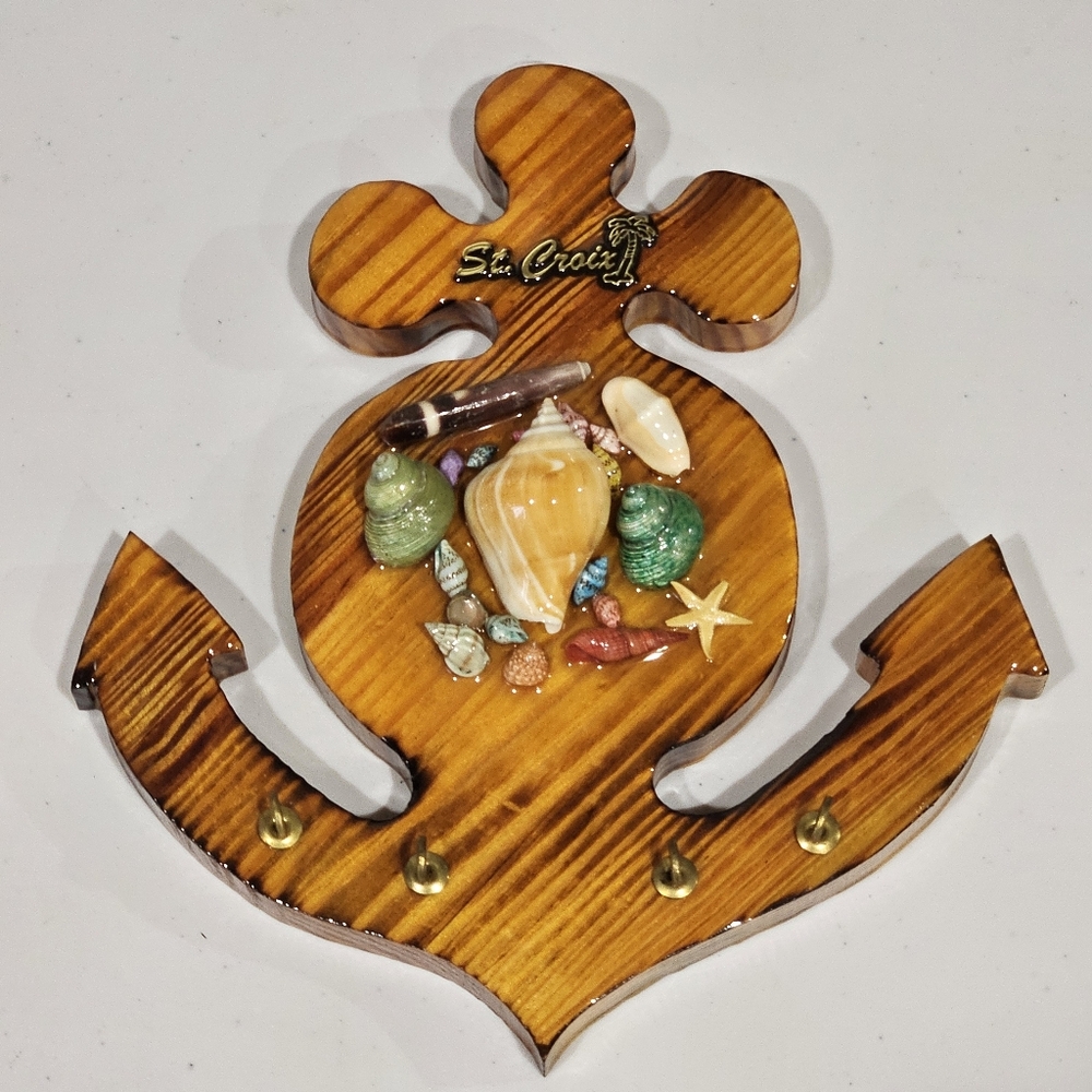 St. Croix Nautical Anchor Wall Decor Woth Hooks